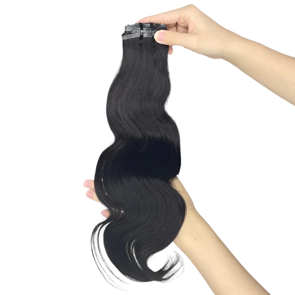 Burmese Virgin Seamless Clip-in Thicker Drawn