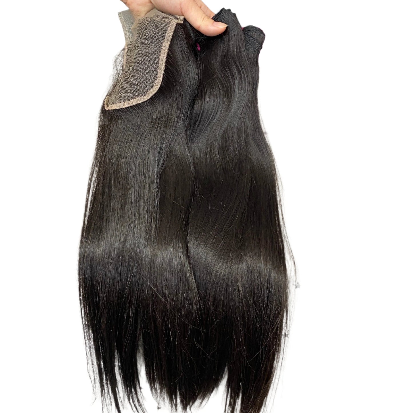 Raw Indian Hair 3 Bundles With 5X5" Closure