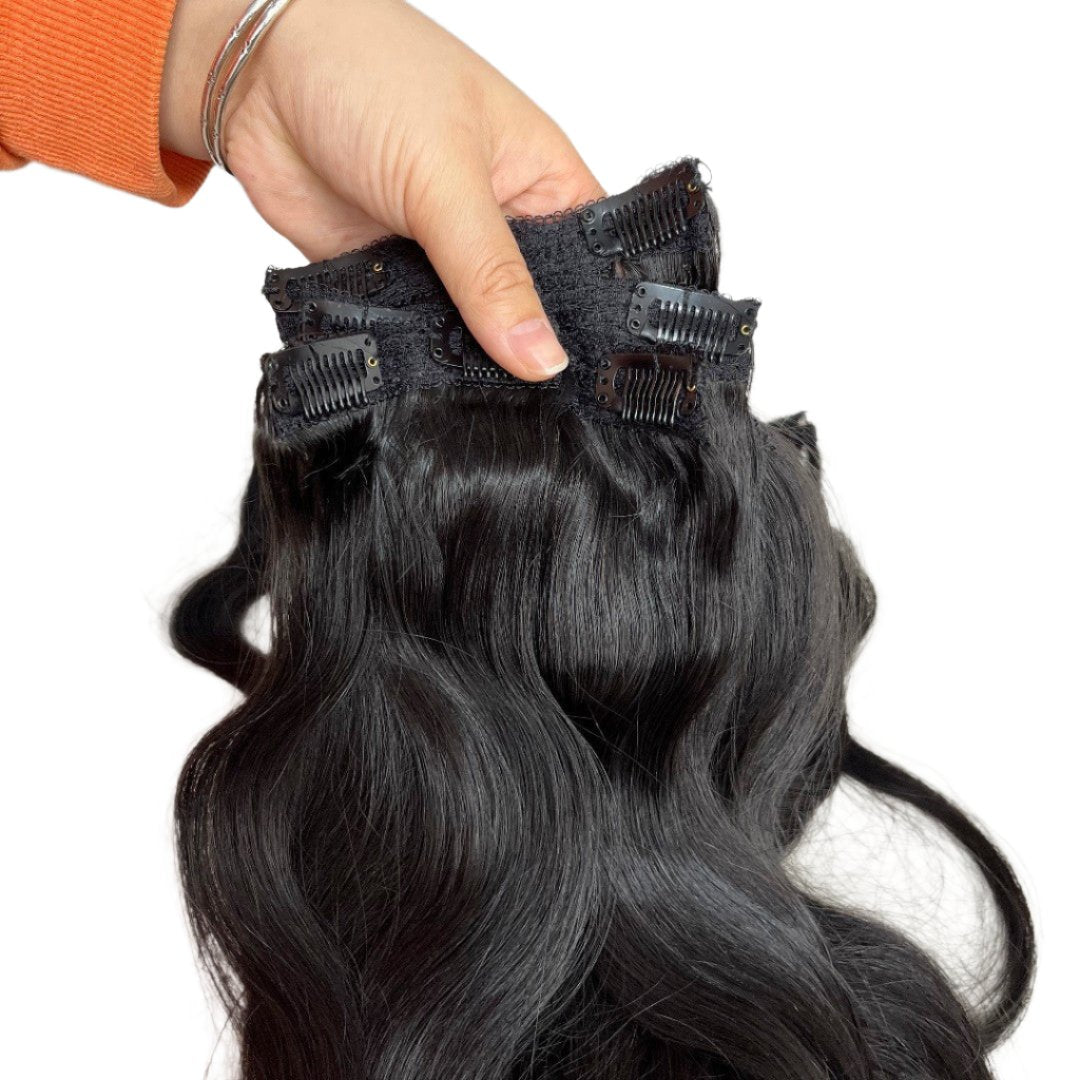 Seamless PU Clip In Hair Extensions