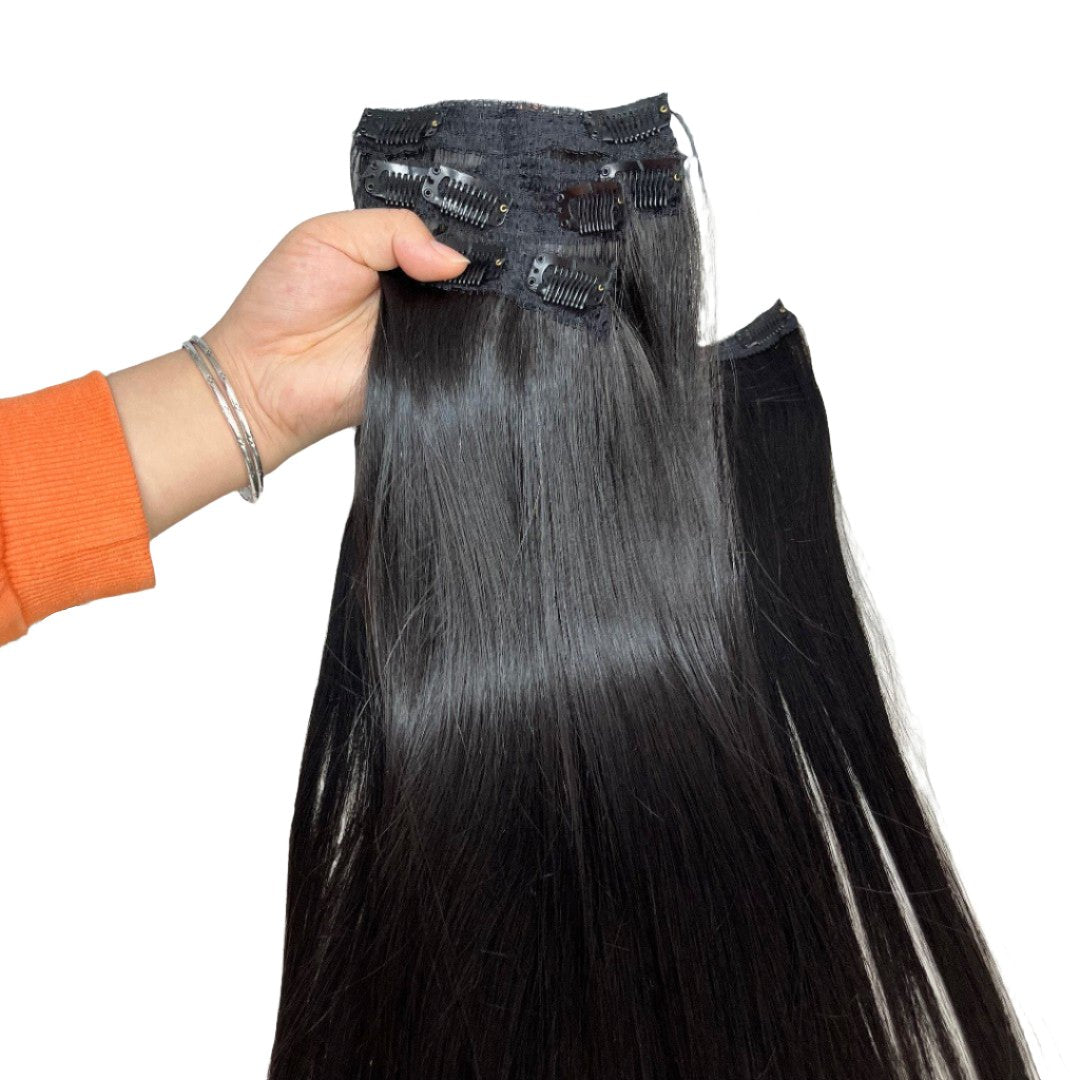 Cambodian Hair Weft Clip In Extensions